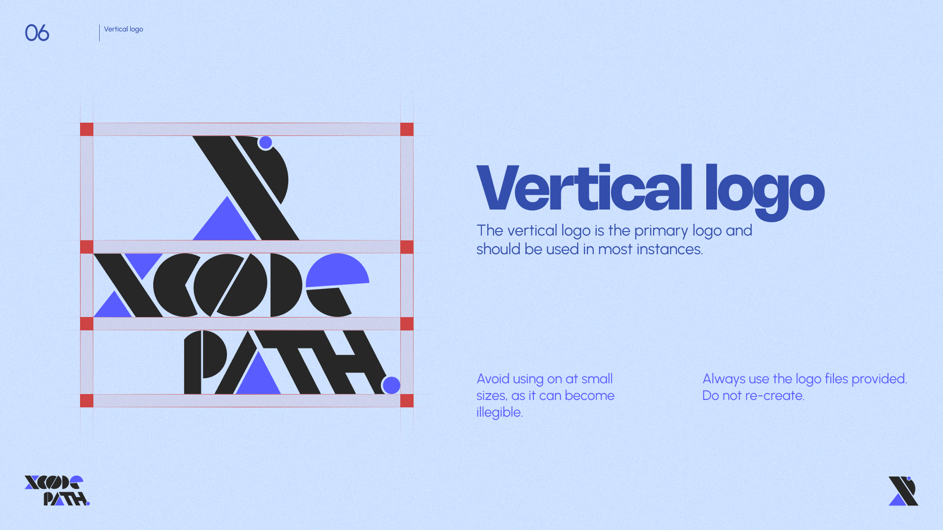 XCodePath Typography, Logo Grid