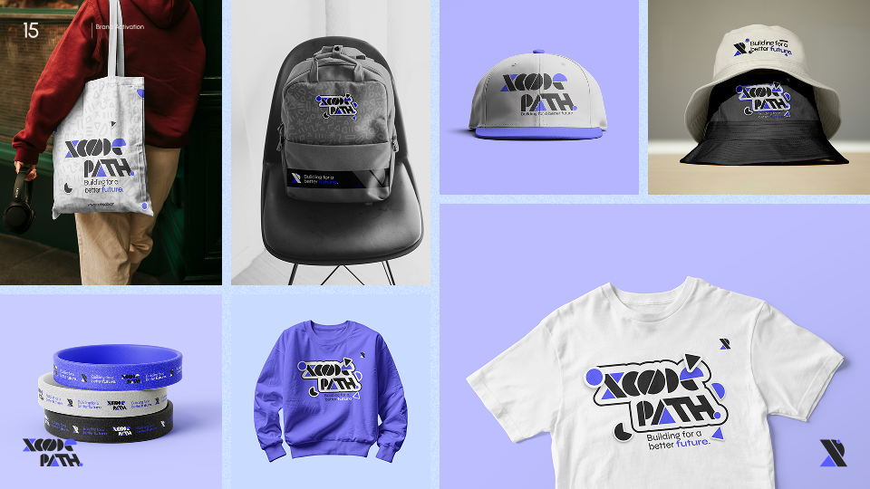 XCodePath's brand in action on merch
